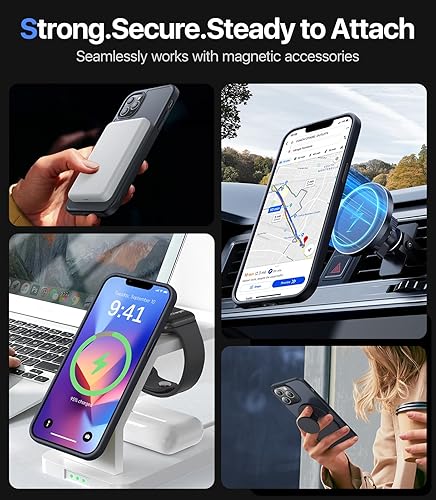 Miniatura 2 de Noonin Funda magnética fuerte para iPhone 11 Pro Max, compatible con MagSafe funda protectora a prueba de golpes para iPhone 11 Pro Max de 6.5