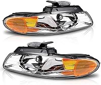 Vista 9 de AUTOSAVER88 Conjunto de faros delanteros compatible con Dodge Charger 2006-2010, carcasa negra, reflector ámbar con luces de señal de esquina