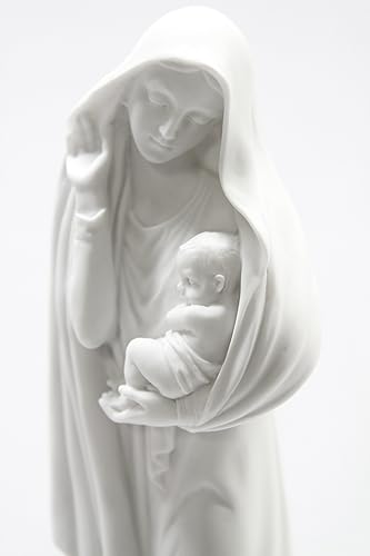 Miniatura 6 de Estatua de la Virgen María y Madre Bendita de 12 pulgadas con el bebé Jesús del niño santo estatua de la colección Vittoria hecha en Italia