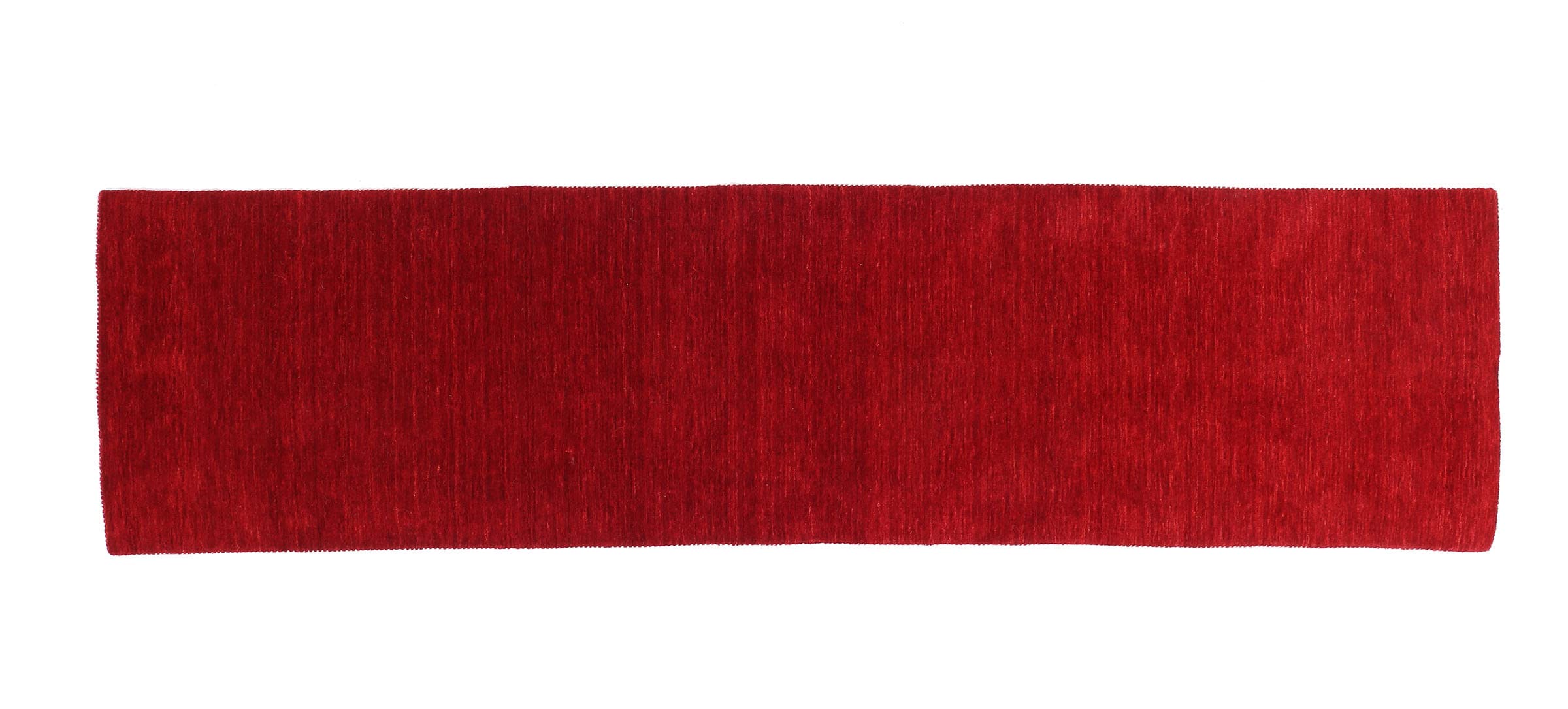 Tapis Gabbeh en laine rouge 80 x 200 de passage fait main pour chambre