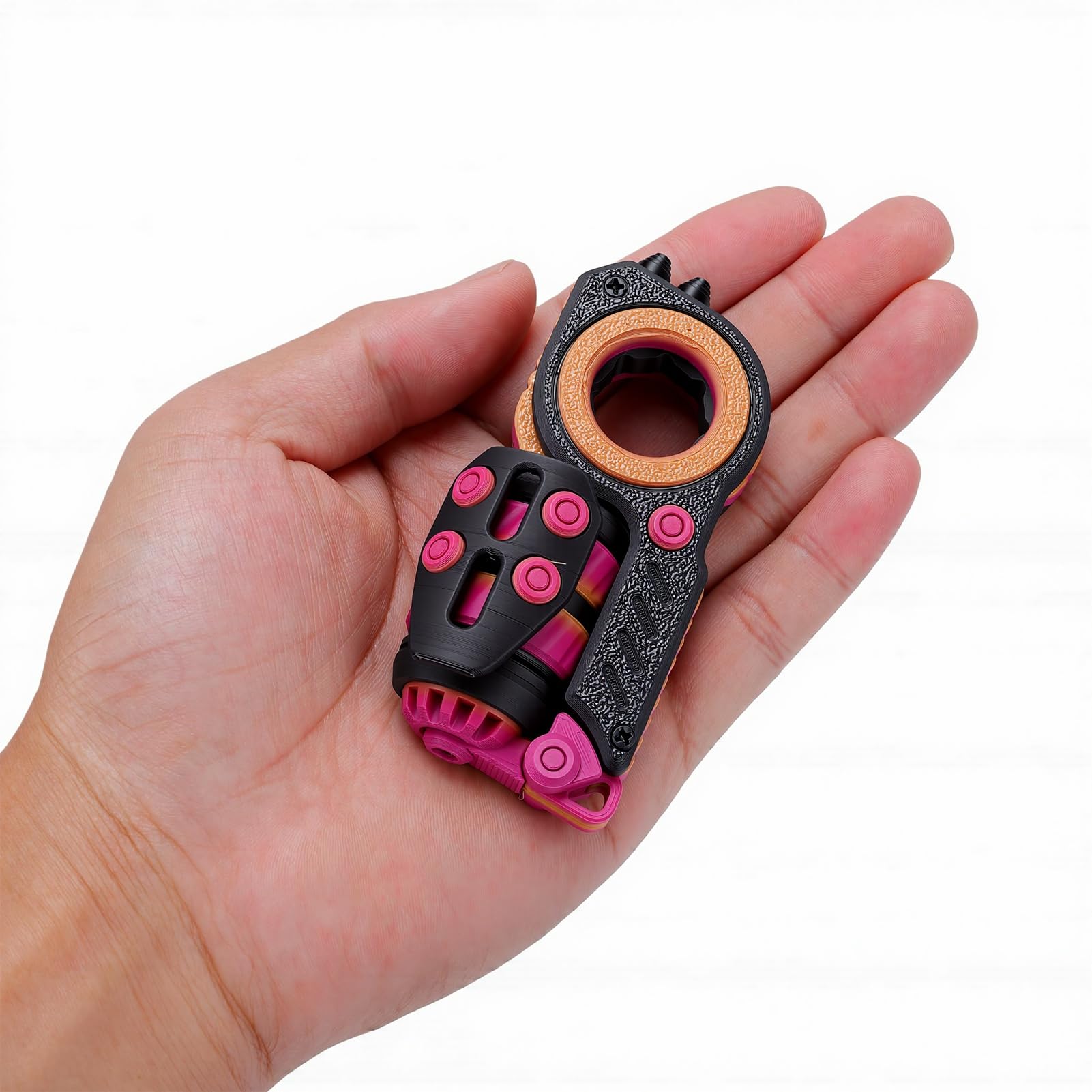 Jiawu Zmysłowa Zabawka Fidget, materiał PLA Wiele Trybów Zabawy Fidget Slider Zabawka, Suwak na Palcu z Koralikami Magnetycznymi Dźwięki Toczenia dla Dorosłych Nastolatki Biuro Klasa