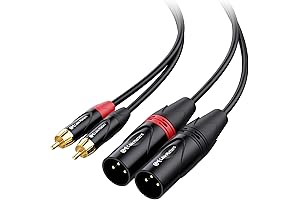 Cable Matters Dual RCA to XLR Unbalanced Interconnect Cable 6 ft -...
