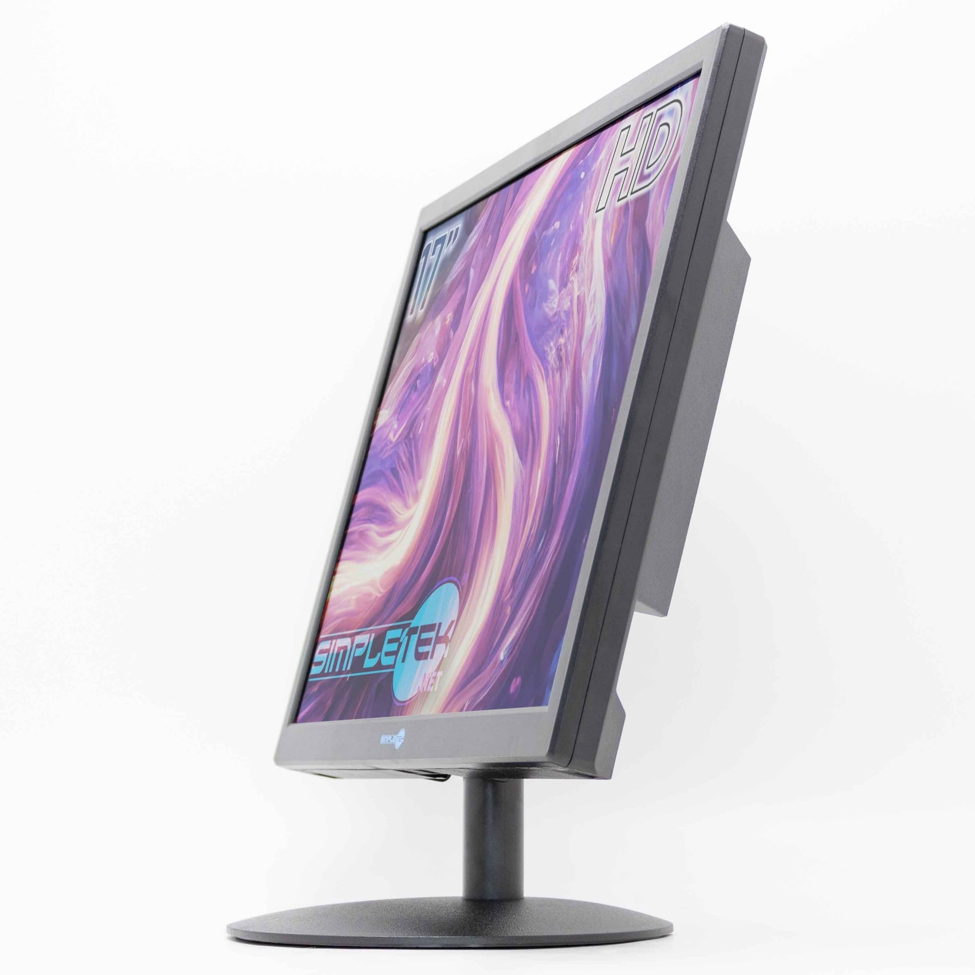 SIMPLETEK - Monitor HD 17" 4:3 5:4 | HDMI VGA | Speaker integrati | VESA 75x75mm | Ideale per Casse DVR Sistemi di Sicurezza Uffici
