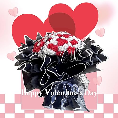 Miniatura 6 de Gloreyan 20 hojas de papel de regalo de flores con borde dorado, ramo de floristería, ramo de flores frescas, envoltura impermeable, caja de regalo,