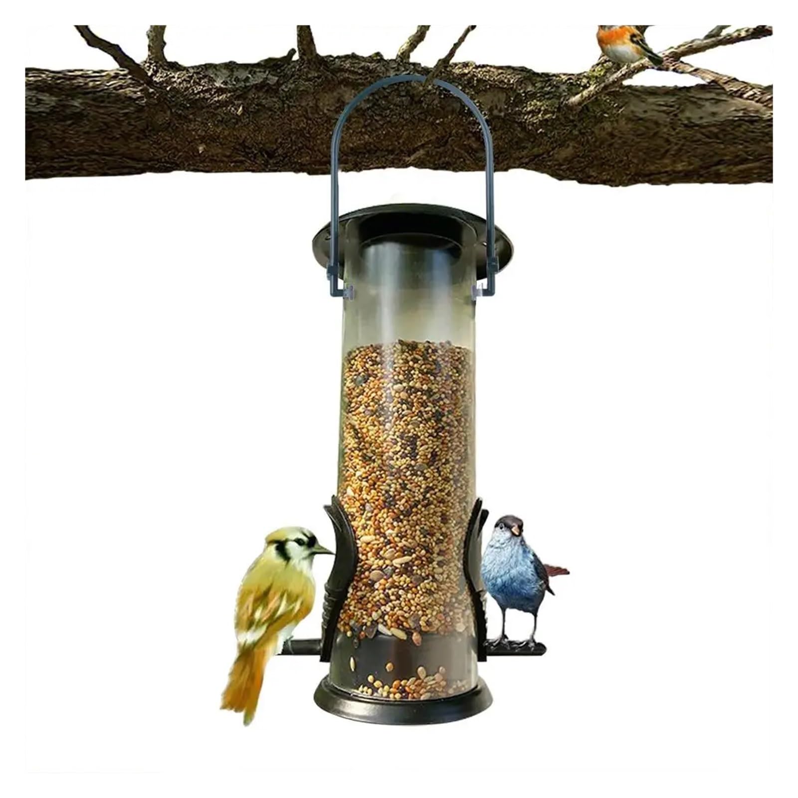 1~5PCS Vogel Feeder Outdoor Balkon Im Freien Hängenden Blei Hummingbird Pet Liefert Papagei Zubehör Vögel Trinker Vielseitige Vogelfutterstelle(Style A 4pcs)