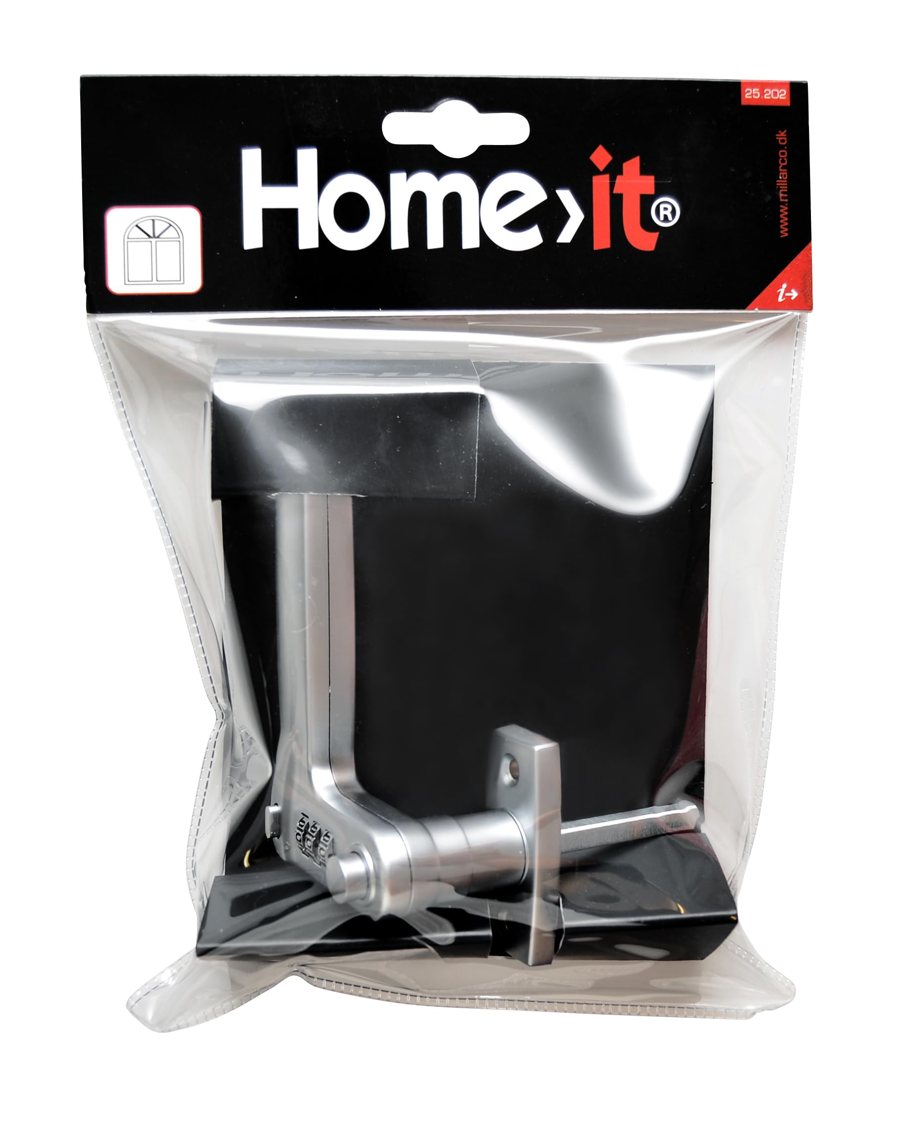 HOME IT 25202 SecuraLink-R klamka okienna z zamkiem kodowym na prawą stronę, srebrna