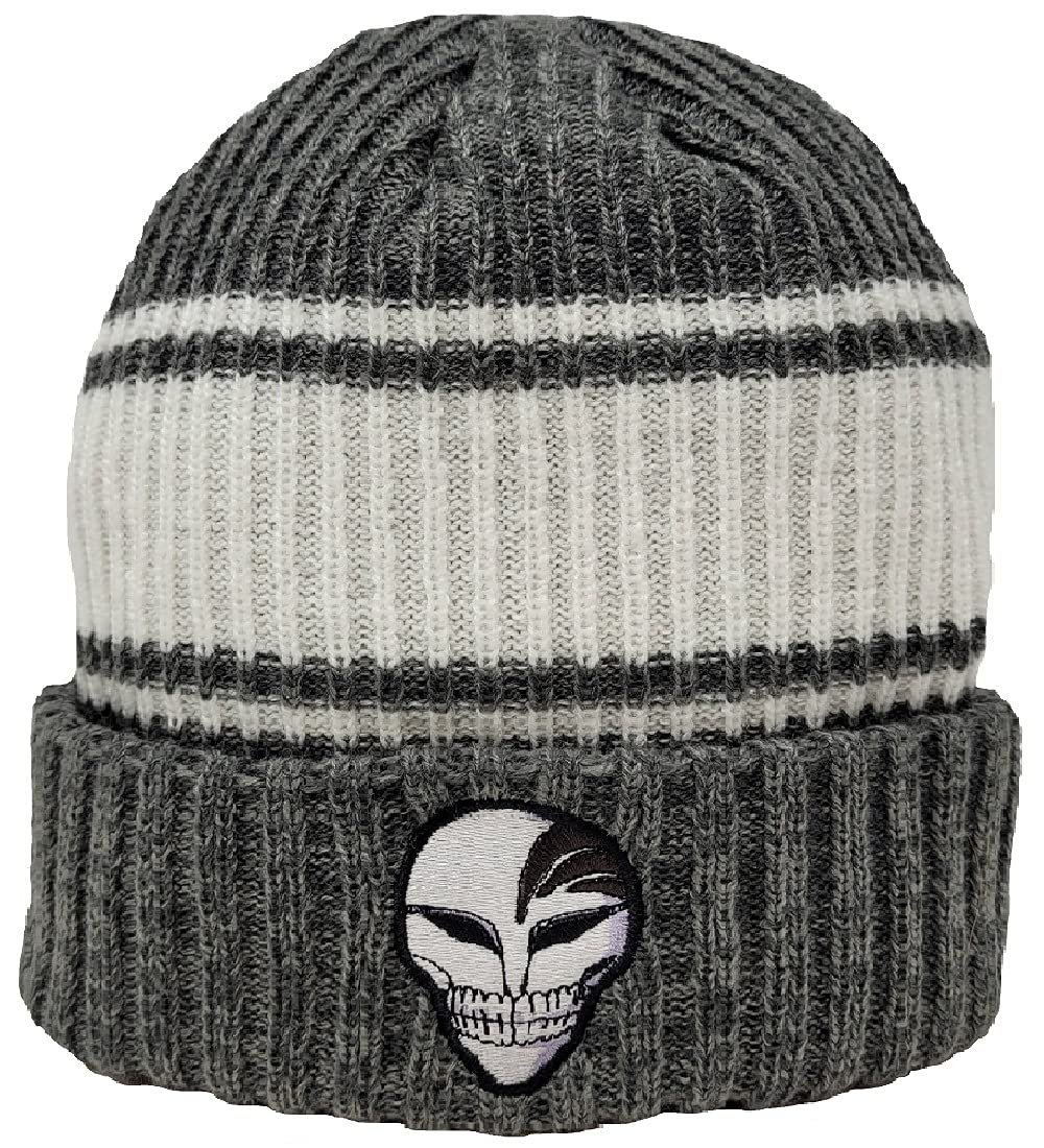 Ripple Junction Bleach Skull Mask with Varsity Strip Beanie