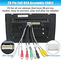 Vista 4 de Adaptador de arnés de cableado de radio RCA de radio estéreo de 20 pines RCA para radio Android