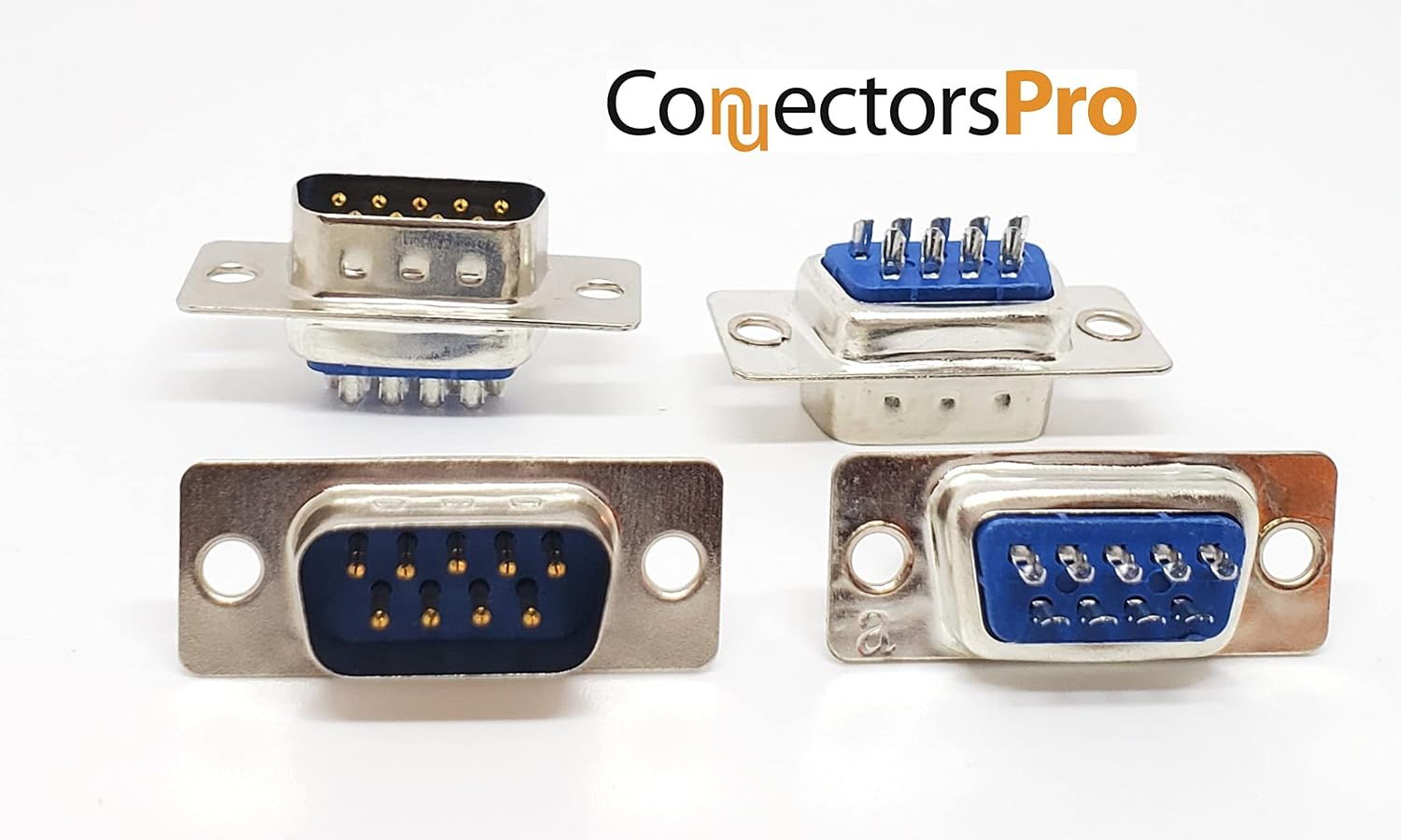 Pc Accessories - Connectors Pro 10 Sets Solder Type DB9 Male and Plastic Hoods, D-Sub Connector + Hoods, 20-Pack (10 DB9 Males + 10 Hoods)