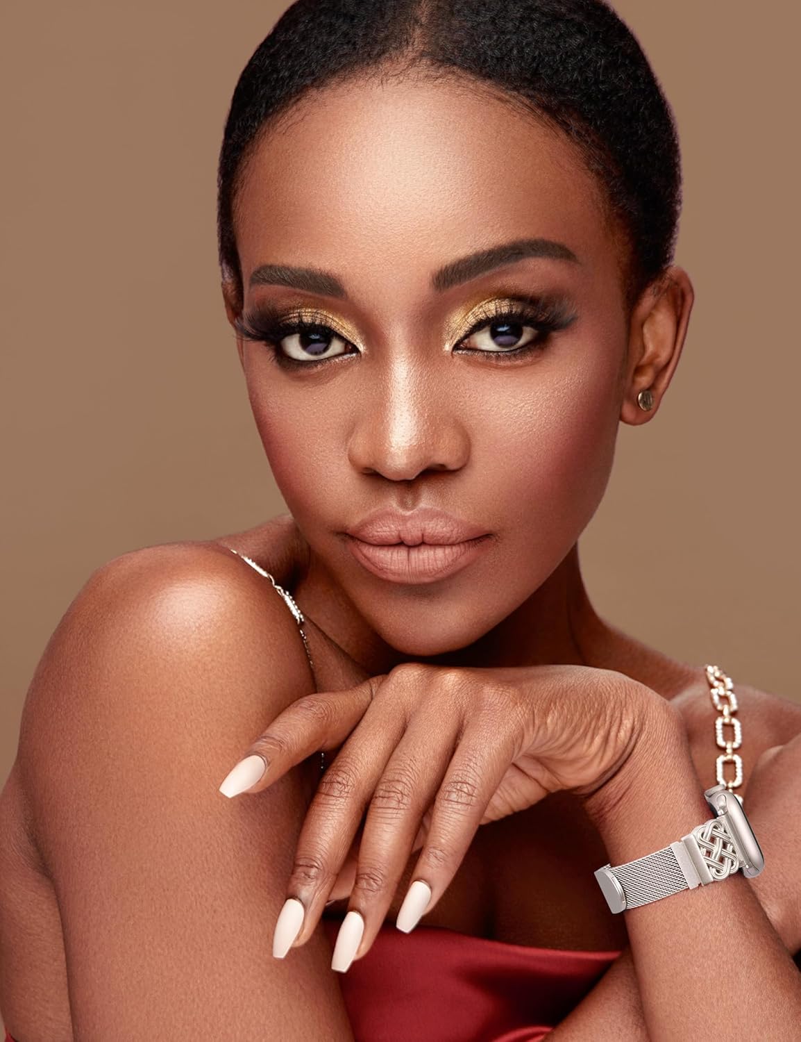 Stainless Steel Magnetic Loop Compatible with Apple Watch Band 41/40/38/49/46/45/44/42mm Women Metal Mesh Celtic Knot Dressy Strap for iWatch SE Series 10/9/8/7/6/5/4/3/2/1/Ultra(1/2) - Image 6