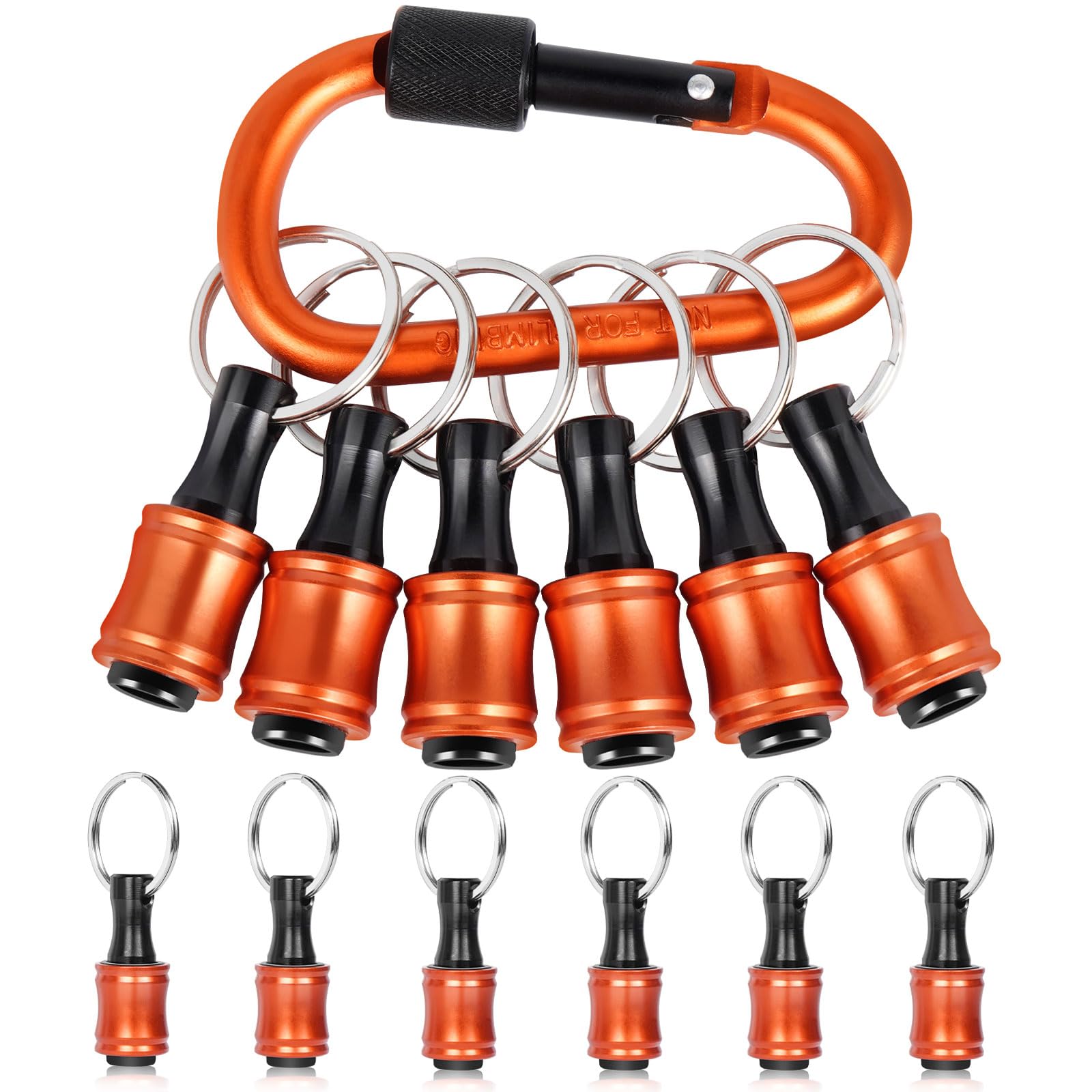FACAINCXS Bit Holder 1/4 inch Hex Shank Screwdriver Bits Holder Extension Bar Keychain Screw Adapter Drill Change Hand-held Screwdrivers Drill Bits Holder Portable