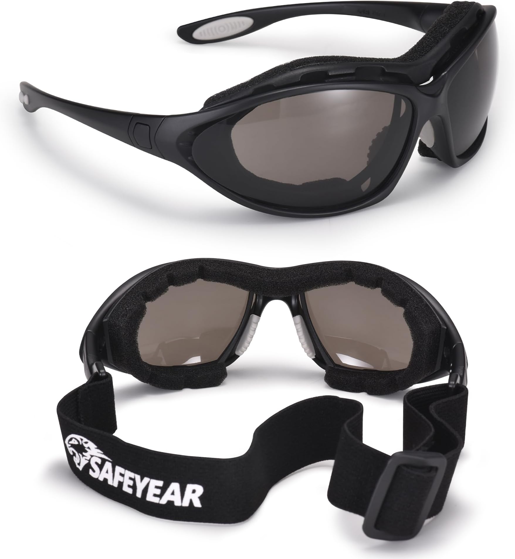 SAFEYEAR Anti-fog Safety Goggles [EN166]- SG002 Anti Scratch Safety Glasses With Neck Cord Adult for Man and Women, UV Protection Pro Work Glasses for DIY, Lab Eye Protection, Grinding,Chainsaw