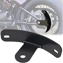 Curved Side Mount License Plate Bracket, 1/2" Shock Mount Vertical Plate Holder Compatible with 1993-2026 Harley Davidson Sportster Iron 883 1200, Forty-Eight, Seventy-Two, Nightster, Black