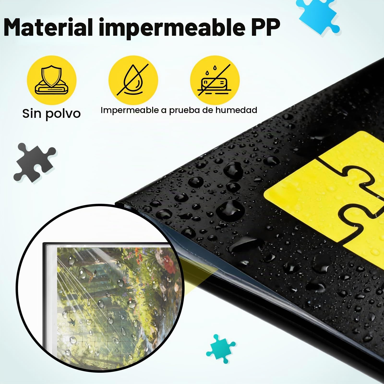 GOLDGE Carpeta Puzzle 1000 Piezas, Accesorios Puzzle para Guarda Puzzles