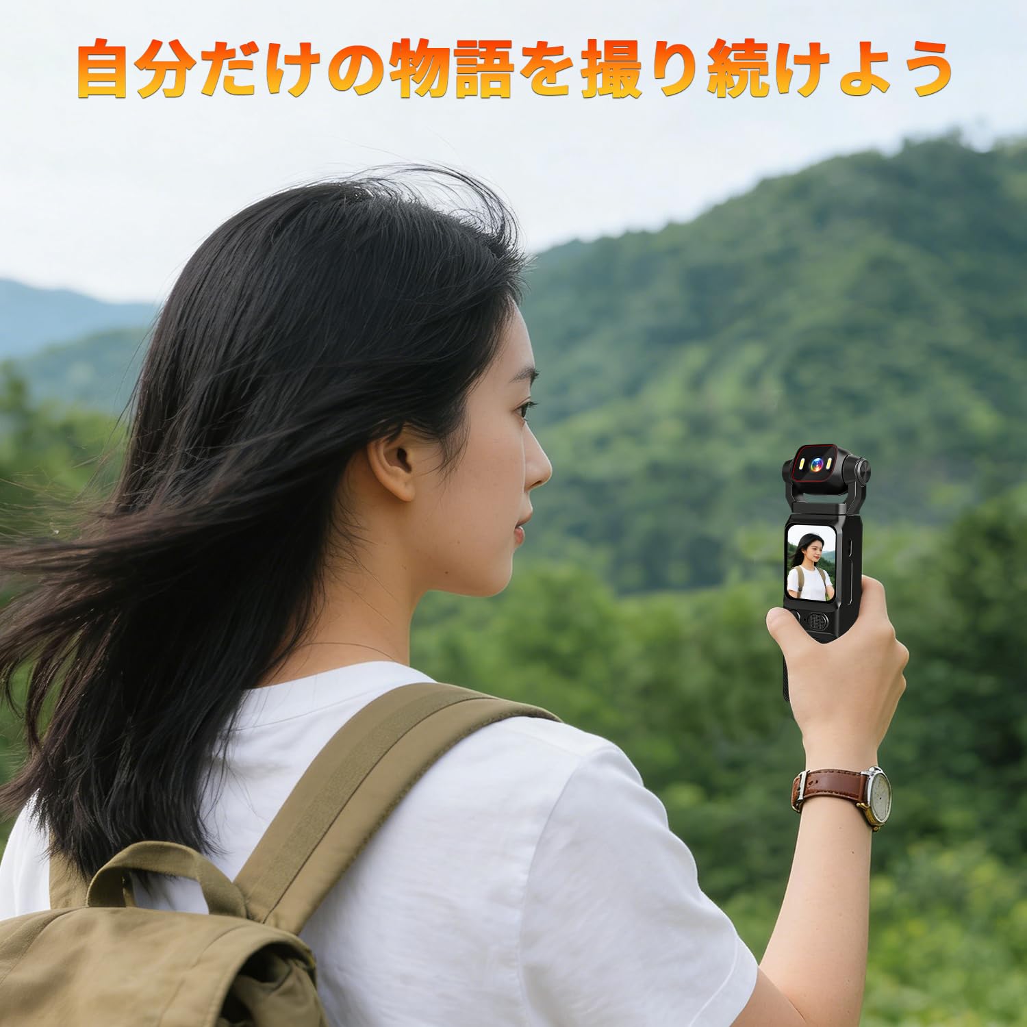 Amazon | アクションカメラ 4kウェアラブルカメラ Vlogビデオカメラ
