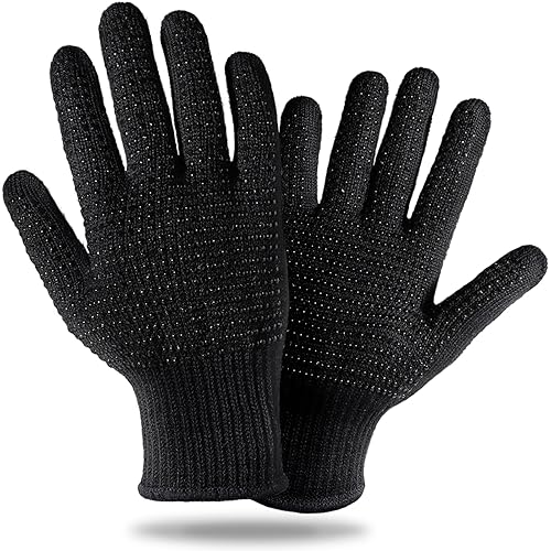 Miniatura 8 de Teenitor 2 guantes resistentes al calor con golpes de silicona, guantes profesionales a prueba de calor para peinar el cabello, rizador, hierro Rosa