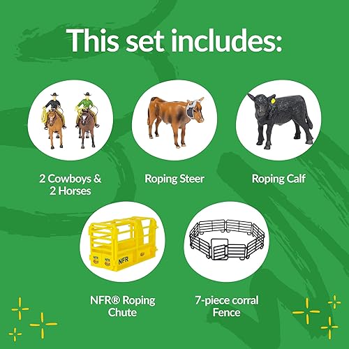 Vista 4 de Big Country Toys 14 Piece Roper Set - Cowboy Toys - Horse Toy Figurines & Playsets