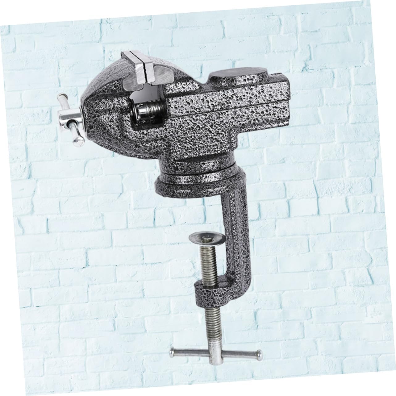 DOITOOL 2-Inch 50MM Mini Table Vise Clamp with 360 Degree Rotating Swivel Base Portable Bench Clamp for DIY Jewelry Making Woodworking and Crafts