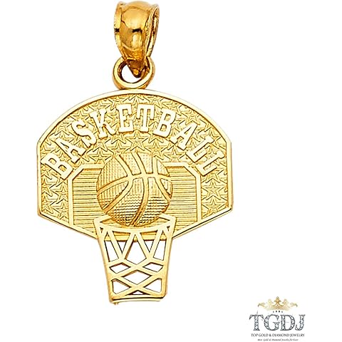14k Yellow Gold Sports Charm Basketball