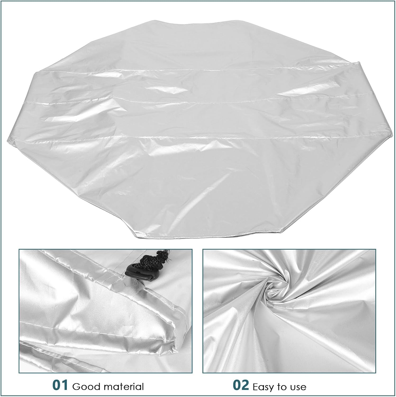 Heavy Duty Silver Snowmobile Sled Cover Towable Protective Winter Shelter for Outdoor Snow Defense Against Snow Water Ice and Mud