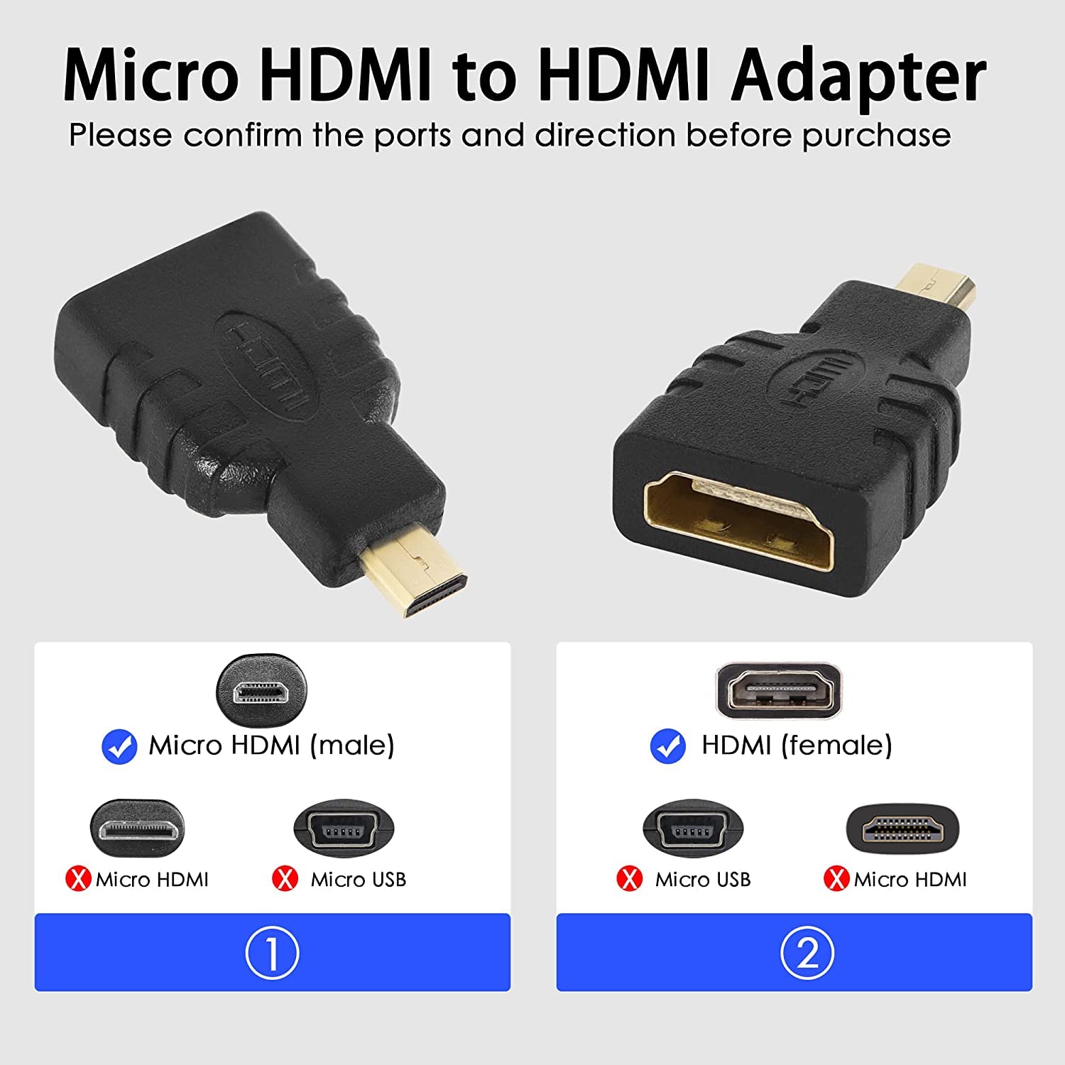 Adattatore Micro HDMI A HDMI CABLEPELADO – 4K Ultra HD, Per Fotocamere E Notebook