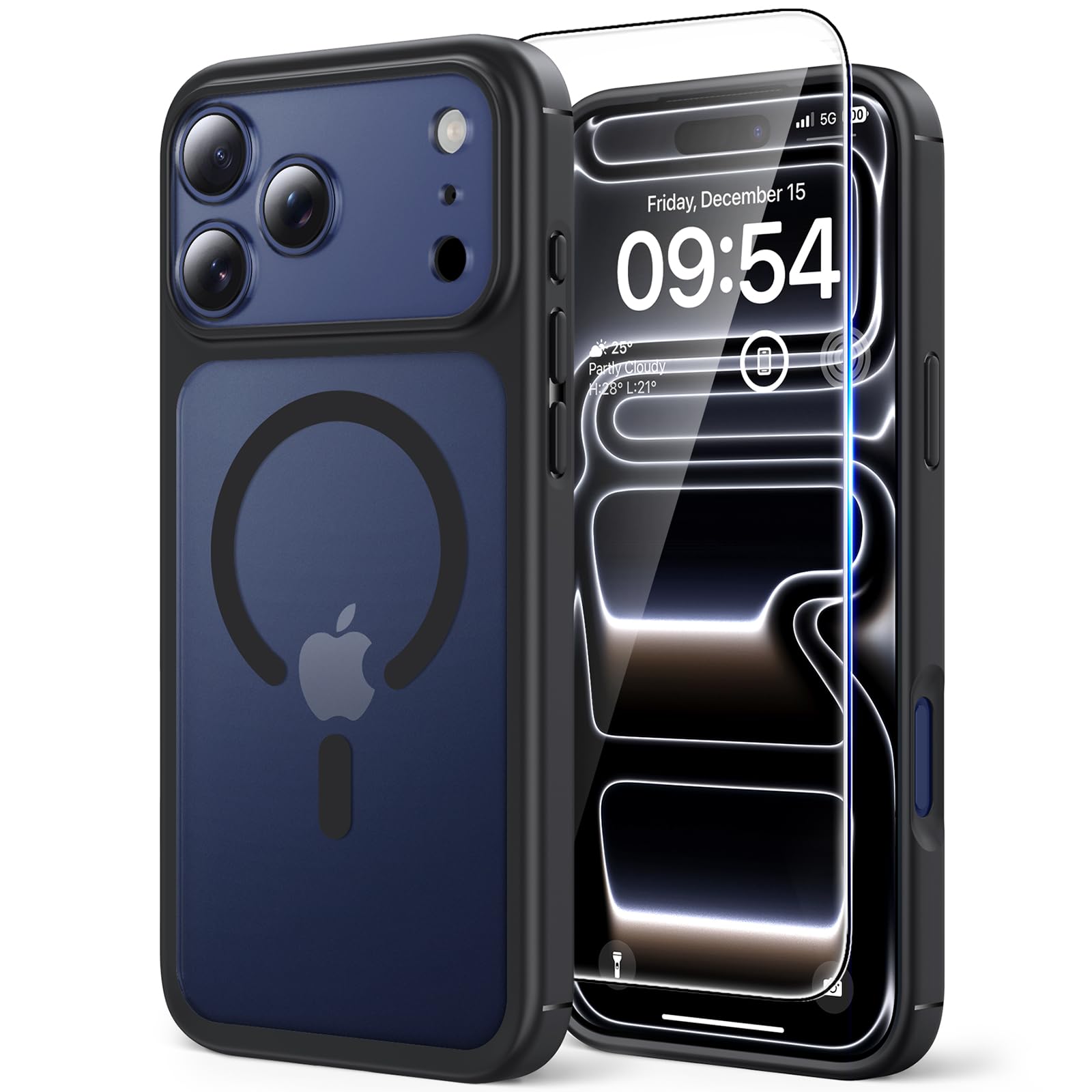 TAURI Funda para iPhone 13/iPhone 14, Compatible con MagSafe [No amarillea] con Vidrio Templado, Carcasa Nueva para iPhone 13/iPhone 14,Funda Ultra Fina antichoque - Transparente — view 195