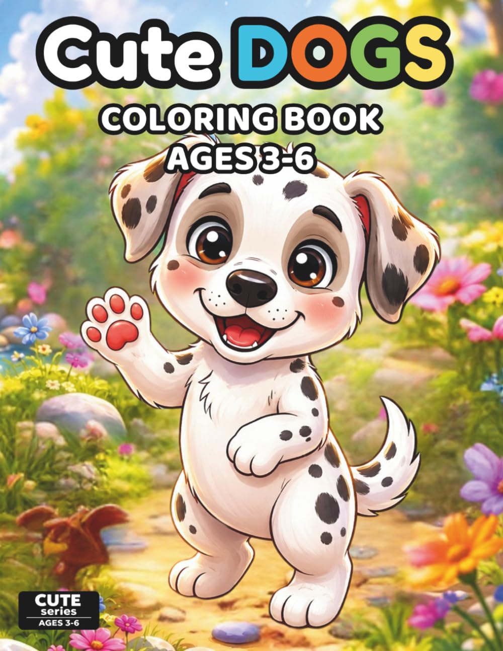 Cute Puppies Coloring Book for Kids Ages 3–6: Fun and Easy Puppy Coloring Pages with 40 Simple Designs and a Color Testing Page (Cute Series) (Cute Animals Series)