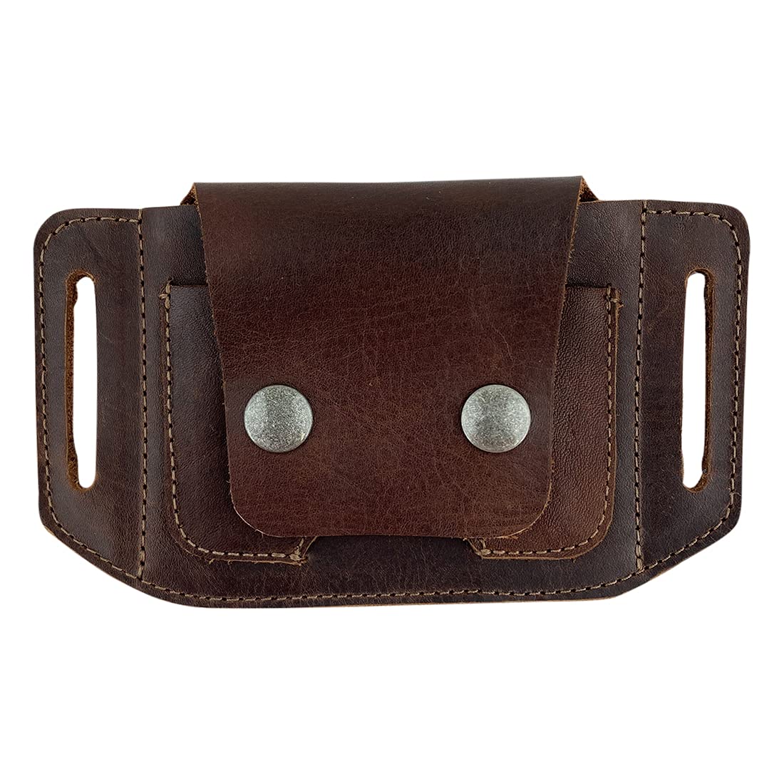 Hide Drink Tactical Card Holder Card Storage Handmade from Full Grain Leather - Bourbon Brown