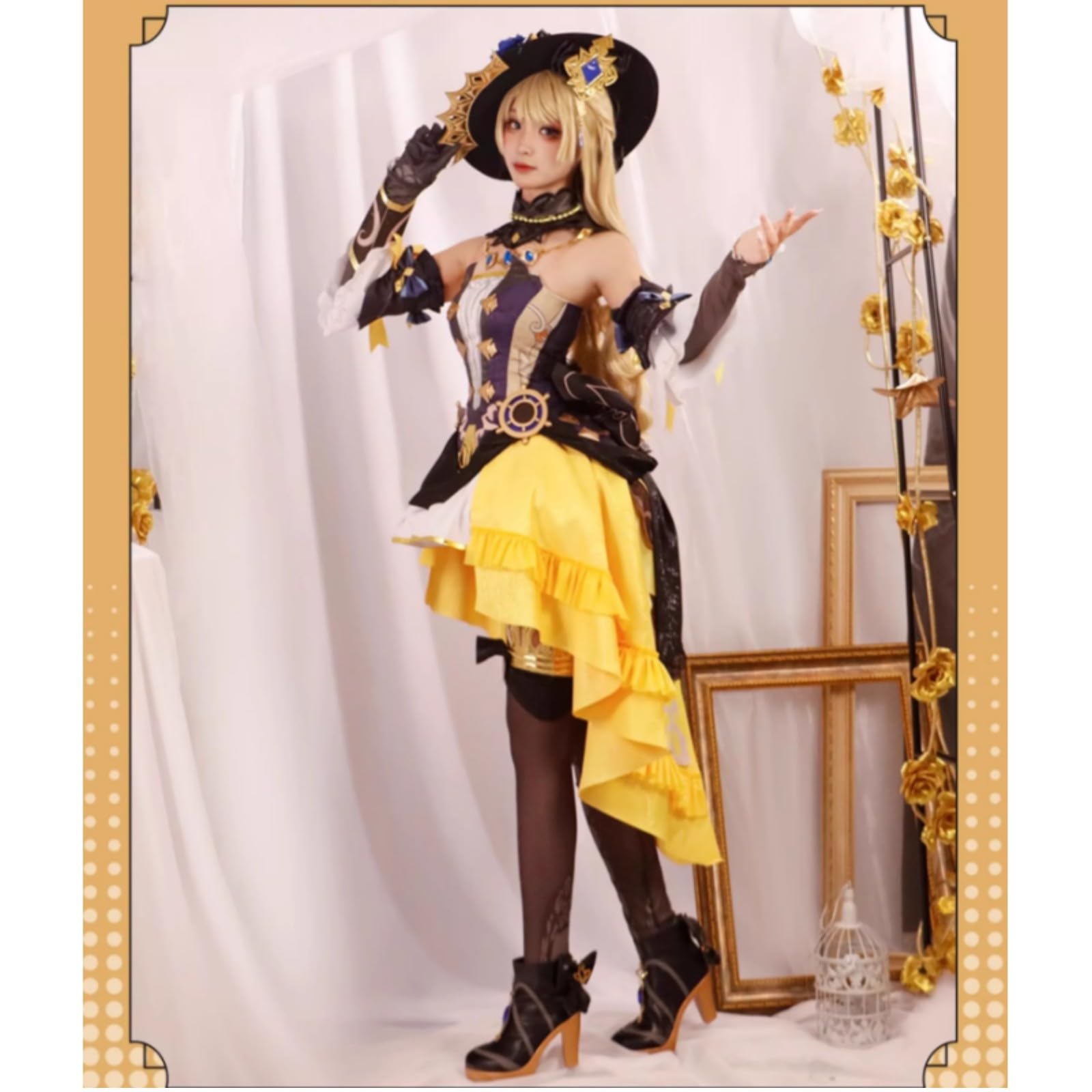 。*様 原神 ナヴィア コスプレ フルセット ウィッグ付き Amazon.co.jp: [hira] 原神ナヴィア コスプレ衣装（ウィッグ靴