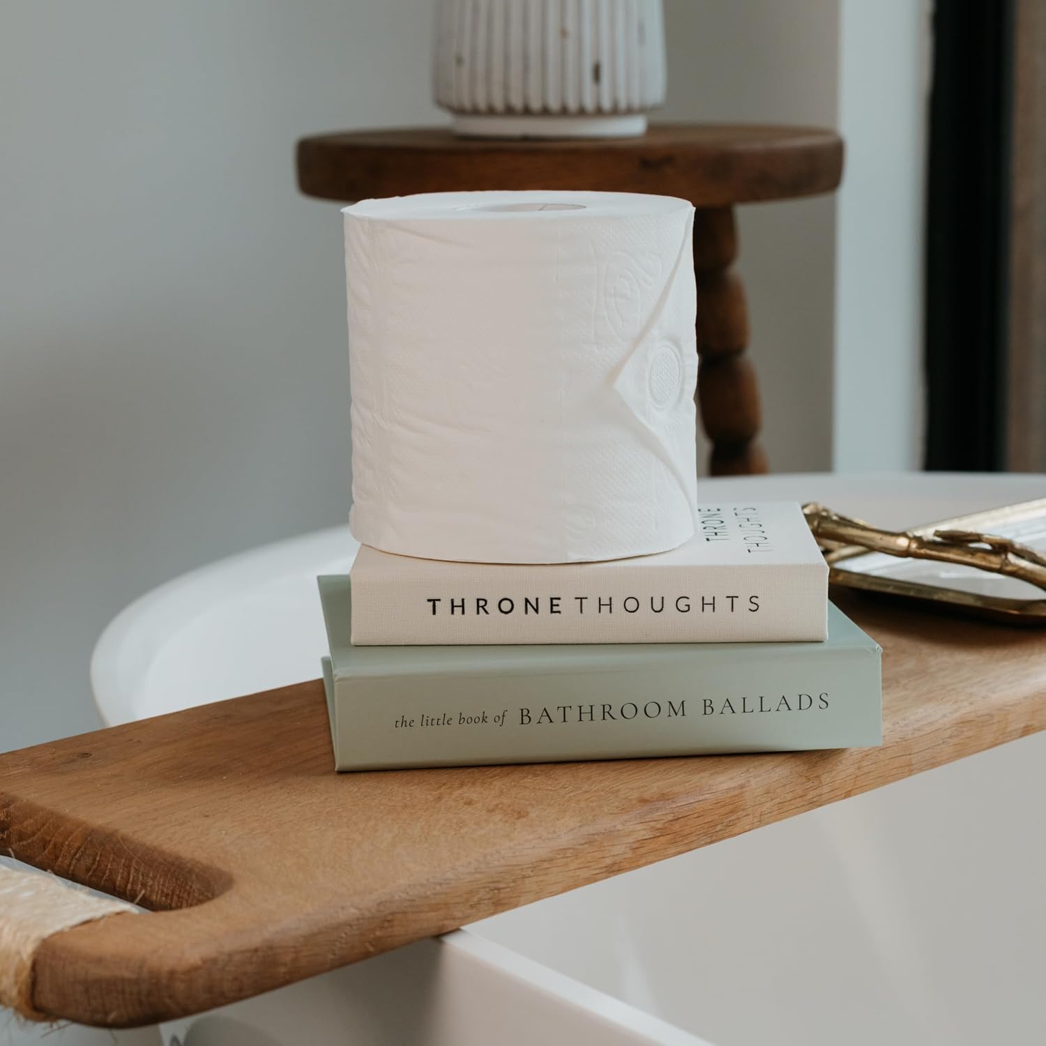 KIBAGA Beautiful Bathroom Decor Books – Set of 2 Modern Books for Your Bath Shelf - Funny Sage Green Restroom Decor and Accessories to Add Charm and Humor to Your Space