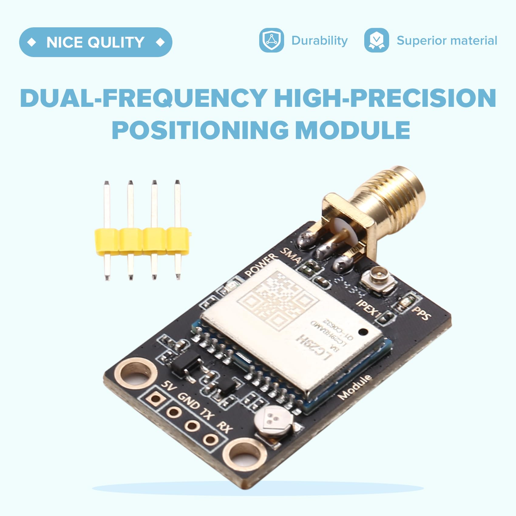 Carte de Station de Base RTK de Haute Précision Quc29h Dual Band L1 L5 GPS High Positioning Module LC29HBA