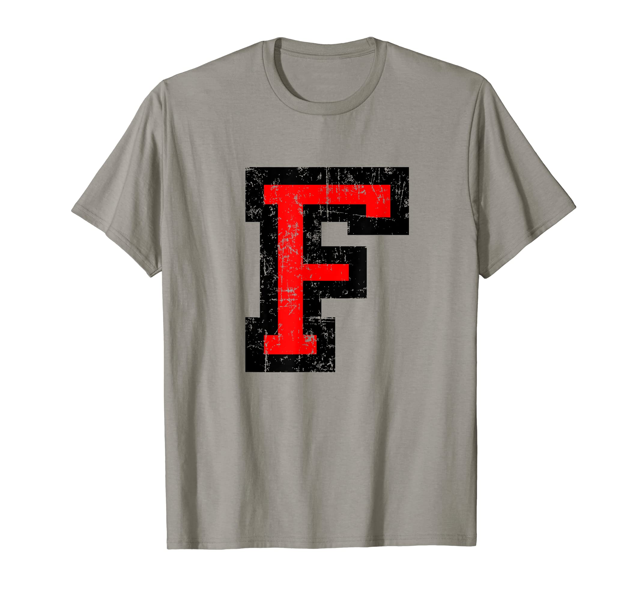 Amazon.com: Letter F (Vintage Black/Red) T-Shirt : Clothing