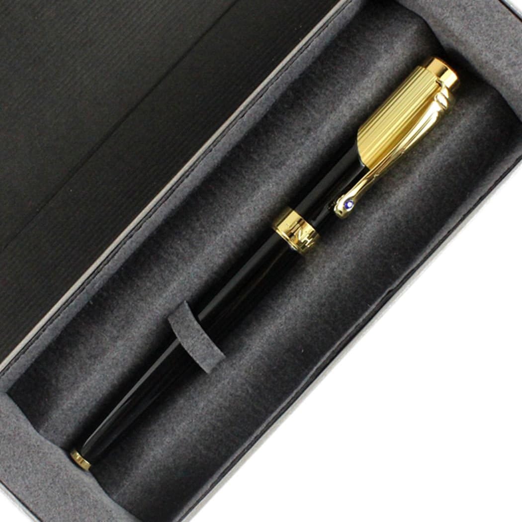 Elegant Beautiful Rollerball Pen Jinhao 9009 Claret & Golden,Black & Golden with Gift Box, Claret + Black - Image 5