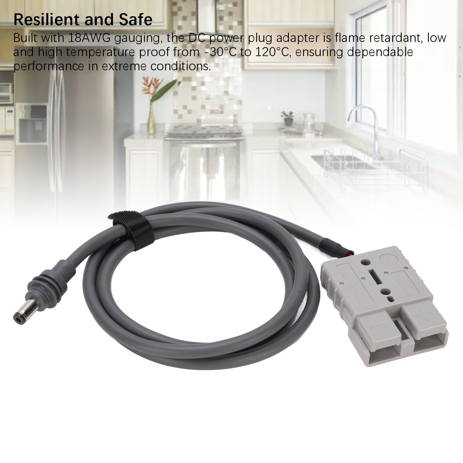 Kabel zasilający DC ze złączem Anderson 50A 600V do anteny satelitarnej, przedłużacz 18AWG PVC ABS 10 m / 32,8 ft, odporny na deszcz na zewnątrz (10 m)