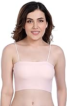 SHOPPY VILLA Women's Seamless Crop top lighty Padded Bra, Tank Tops Bra (Removable Pads) Free Size (28 to 34 Size)