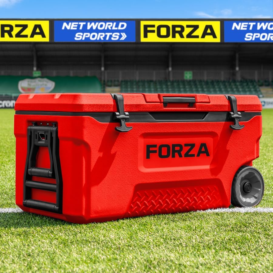 Forza Arctic Vault 76QT Wheeled Cooler Box | Heavy-Duty Insulated Ice Chest with Pneumatic Wheels and Ergonomic Handles - Beach, Camping, Sports