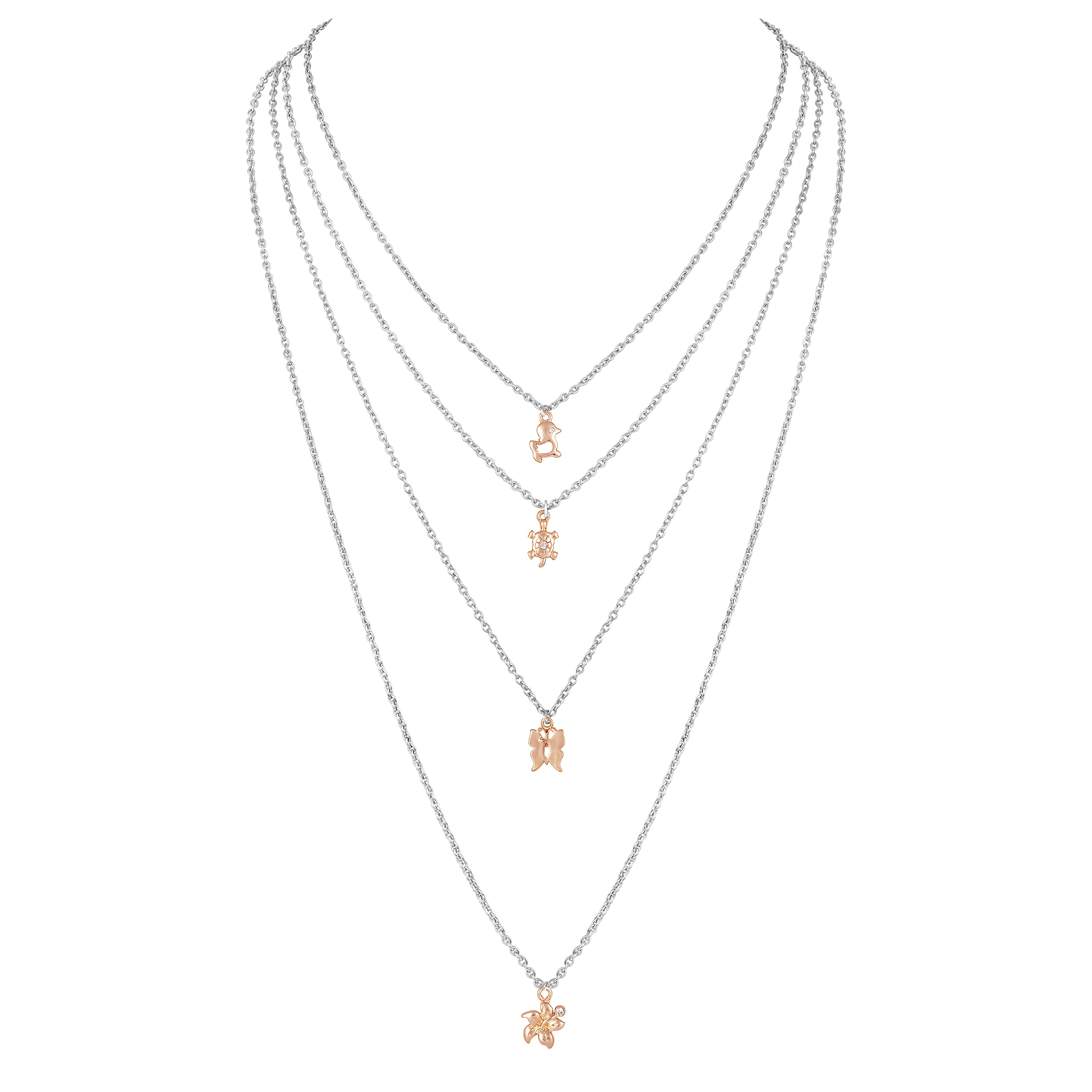 Mahi Stylish Fashionable Multilayer Chain Charm Pendants Layered Necklace for Women and Girls (PS1101738M) (B08WXGJBCQ) Amazon Price History, Amazon Price Tracker