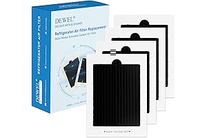 Electrolux Refrigerator Air Filter Replacement 4-Pack - Carbon Activated Odor Eliminator -...