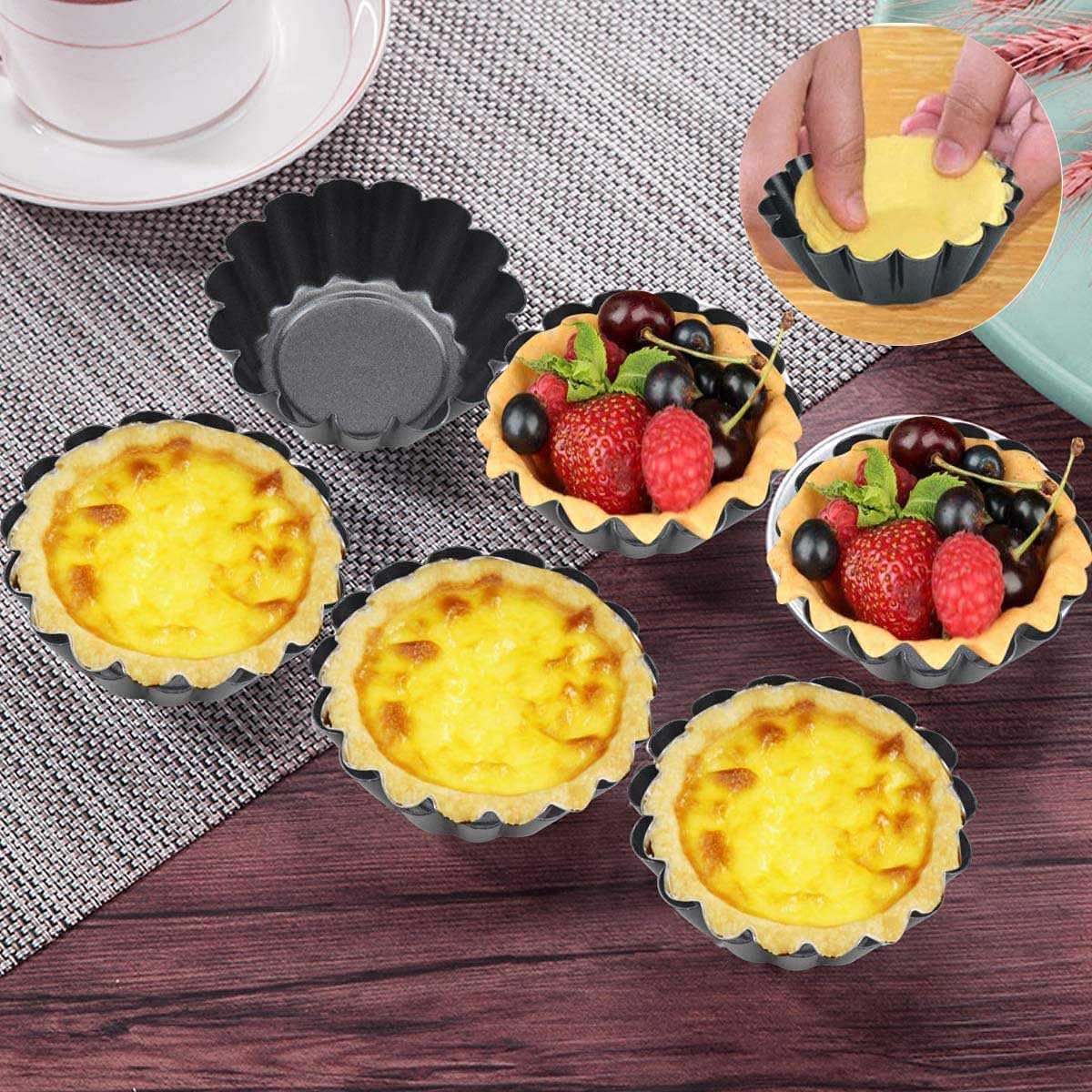 Mini-Kuchenform Set Für Luftfritteuse & Ofen – 3x Runde Antihaft-Backformen Für Muffins, Burgerbrötchen & Mehr