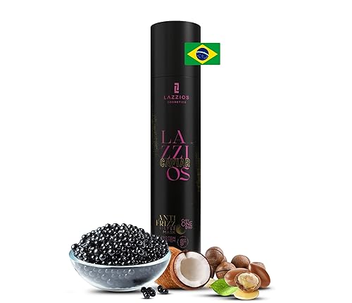 Lazzios Caviar - Proteína orgánica para el cabello Alisado brasileño de un solo paso, fórmula orgánica sin formaldehído sin formaldehído con ácido