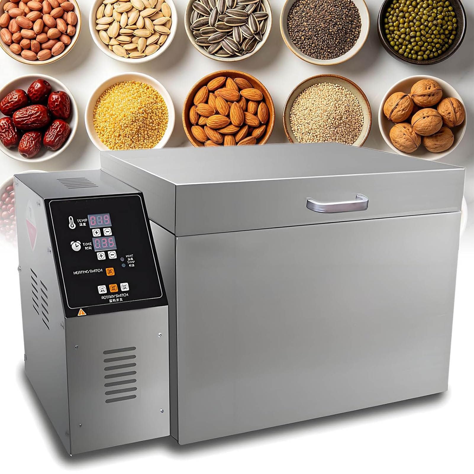 LJLYYDS Home Coffee Bean Roaster Machine, Coffee Roaster Machine Industrial Commercial, Electric Nut Peanut Cashew Chestnuts Roasting Machine, for Home Commercial Use Type10