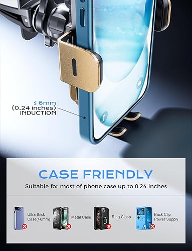 Miniatura 7 de CHGeek Cargador de Coche Inalámbrico, Carga Rápida de 15W, Cargador de Coche con Abrazadera Automática, Soporte para Teléfono Compatible con iPhone