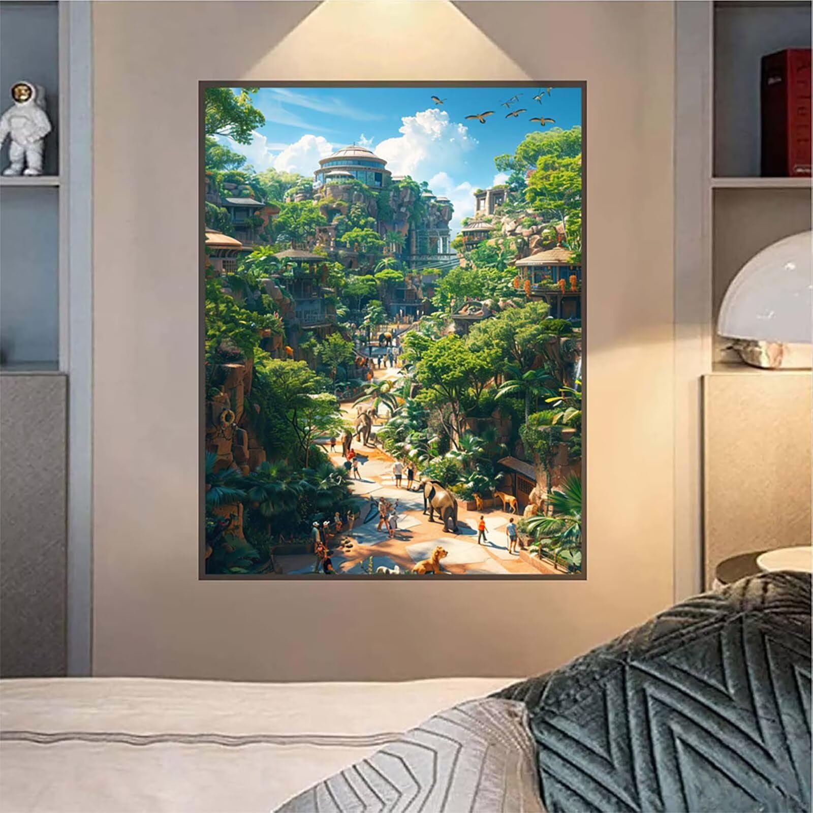 5D Diament Malarstwo Las Numer Numeru Dla Dorosłych, Diamentowe Malarstwo Dorosłe Zwierzęta, DIY Hobby Kreatywny zestaw do haftowania Dorośli, Zestaw do haftu krzyżykowego, Boże Narodzenie Dekoracja