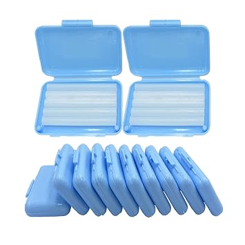 Orthodontic Wax for Braces, HRASY 10 Pack Dental Wax Brace Wearer Wax for Relieving Irritation and Pain, Blue Mint Flavor