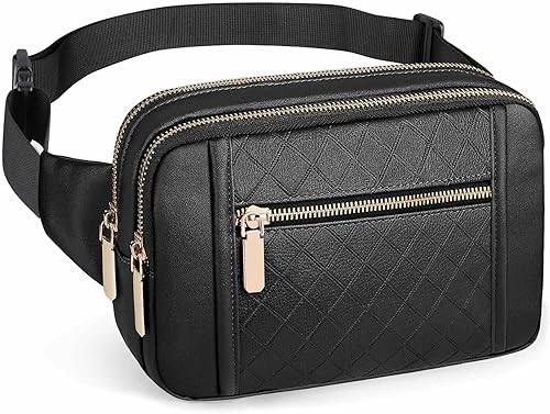 Riñoneras para mujer, bolsa de cinturón de poliuretano de alta capacidad con correa ajustable, bolsa de cintura cruzada de moda para exteriores,