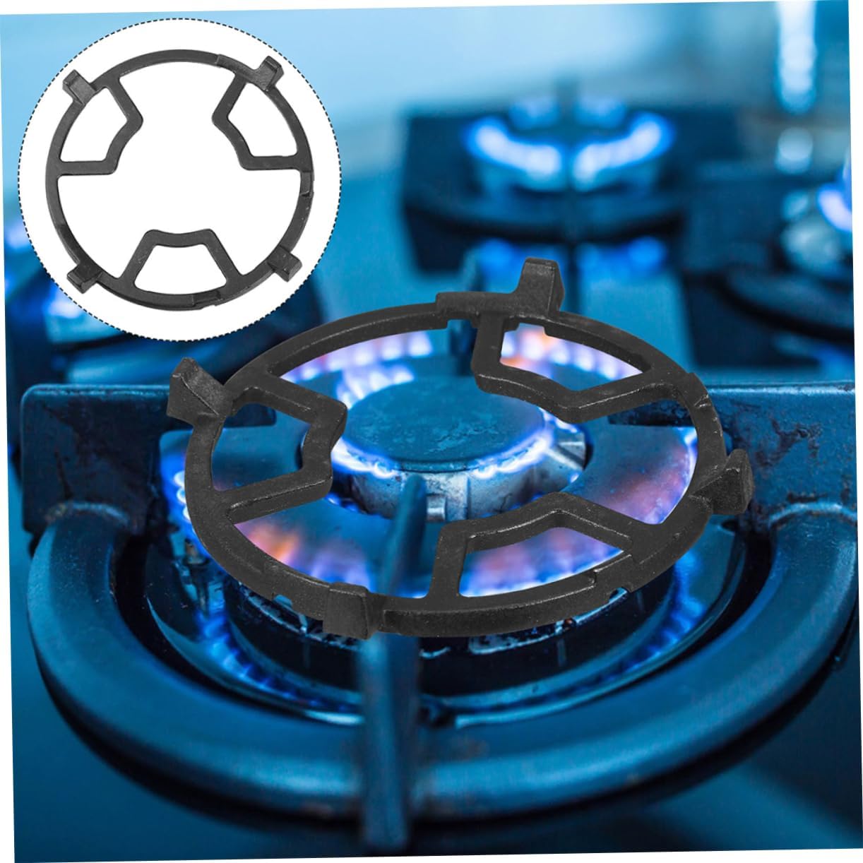 Gas Stove Bracket Cast Iron Wok Ring Heatproof Wearproof Easy to Clean Stove Accessory