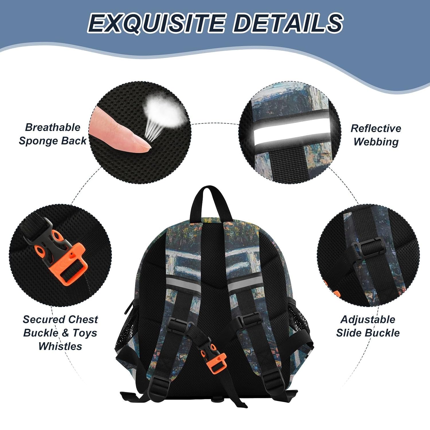 Black Cat Bridge Toddler Harness Backpack for Boys Girls 3-6 Years Kids Backpack with Anti Lost Safety Leash Child Leash Backpack for Preschool Walking Travel