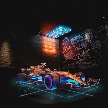 3D Hologram Fan Display, Holographic w/768 Pcs LED Beads, 1080P High Brightness LED Light Naked Eye Hologram Fan Suitable for Synchronization, for Shop Trade Show 25.6