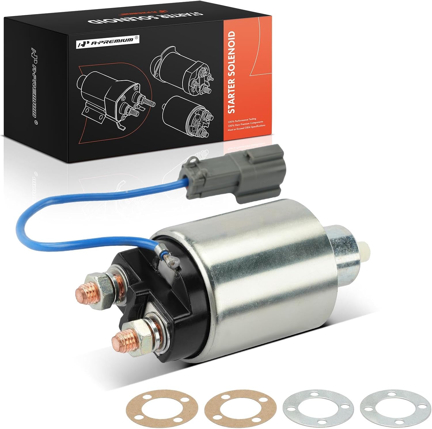 A-Premium Starter Solenoid Compatible with Nissan, Infiniti Model - Frontier 1998-2004, Xterra 2000-2004, 240SX 1989-1998, Axxess 1990-1995, NX 1991-1993, Pickup 1996-1997, Stanza 1990-1994, G20-12V