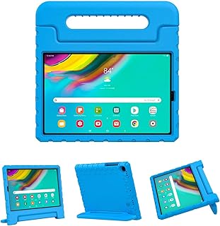 Viahoo Kids Case for Samsung Galaxy Tab S5E 10.5" Released 2019 Tablet Models (SM-T720/SM-T725/SM-T727) Protective Cover Kid-Proof Shockproof Sturdy Foam Case for Boys Girls Case with Handle, Blue